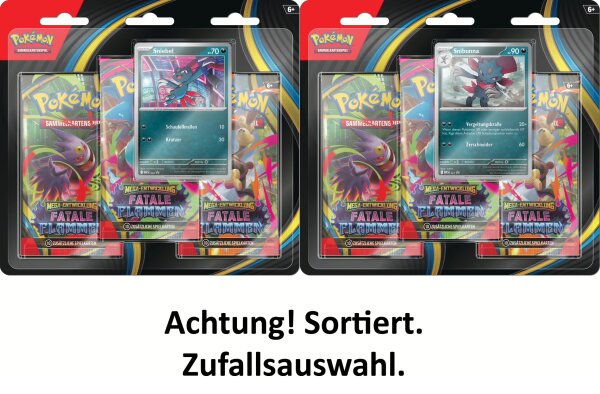 Pokemon ME02 Fatale Flammen 3-Pack Blister deutsch