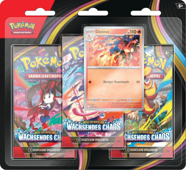 Pokemon ME04 Wachsendes Chaos 3-Pack-Blister deutsch