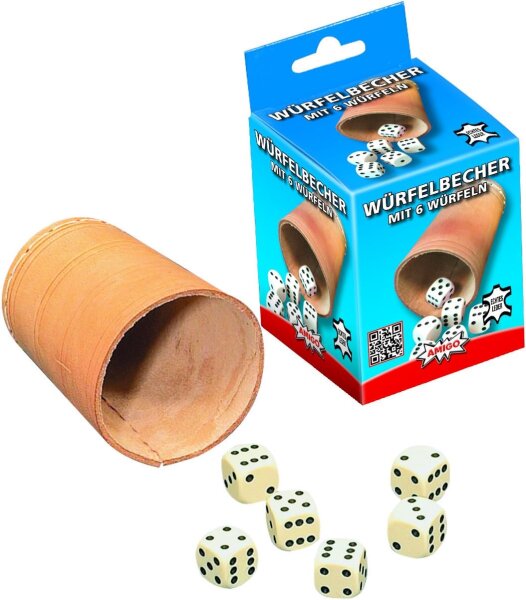 AMIGO Würfelbecher 8.4cm (6 Würfel)