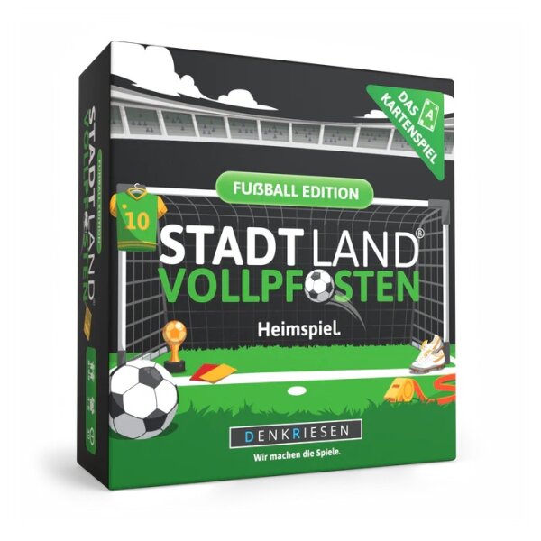 Denkriesen Stadt Land Vollpfosten® Kartenspiel | Fußball Edition