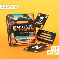 Denkriesen Stadt Land Vollpfosten® Kartenspiel | Urlaubs Edition
