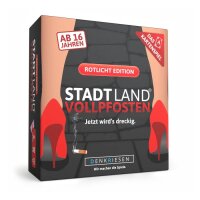 Denkriesen Stadt Land Vollpfosten® Kartenspiel | Rotlicht Edition