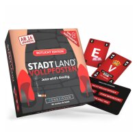 Denkriesen Stadt Land Vollpfosten® Kartenspiel | Rotlicht Edition